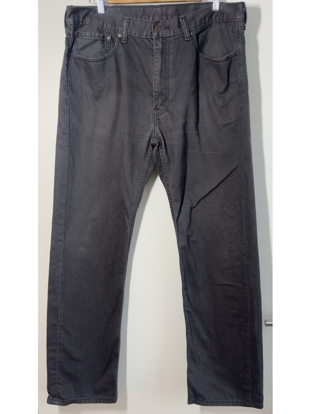 Levi's 505 Jeans Men 38x34 Gray Regular Fit Straight Leg Utility Workwear
